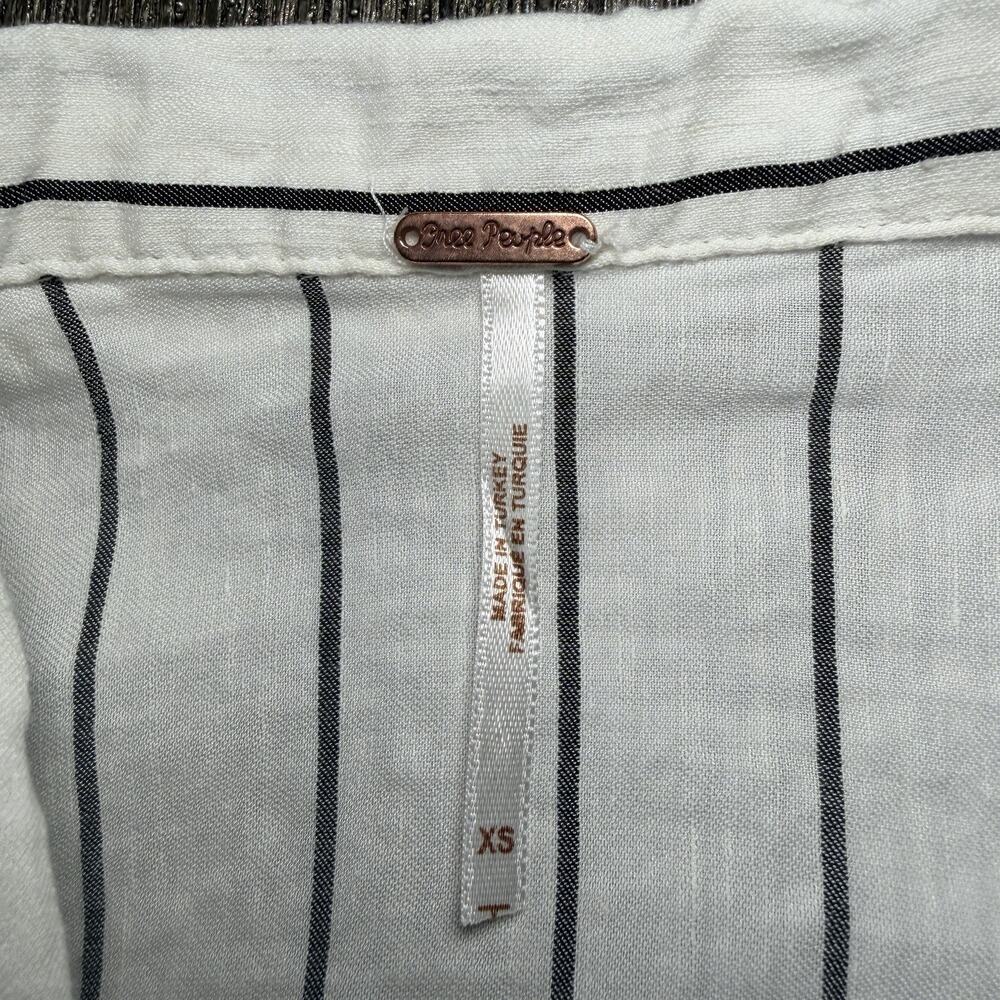 Free People Women's Crop Top Striped Wrap Blouse Size XS - Picture 3 of 6